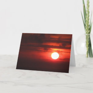 Happy Birthday - Fiery Sunset II Card