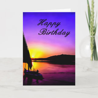 Happy Birthday Fine Art Sailing Card. Card