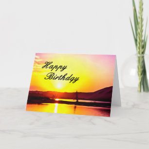 Happy Birthday Fine Art Sailing Card. Card
