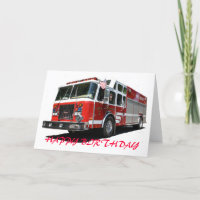 HAPPY BIRTHDAY Fire Truck