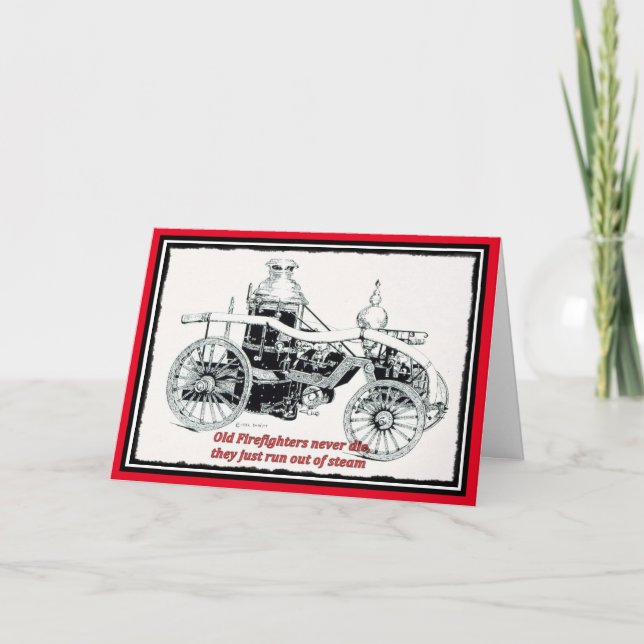 Happy Birthday, Firefighter Card (Front)