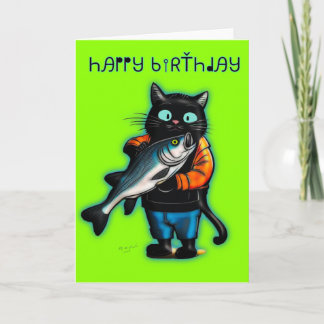 HAPPY BIRTHDAY FISHERMAN CARD