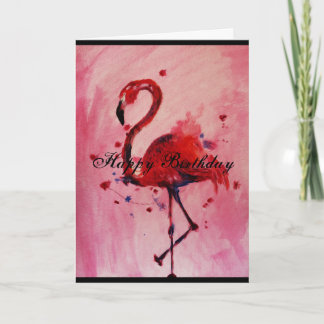 Happy Birthday - Flamingo Grußkarte/greeting card