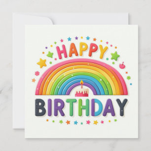 Happy Birthday Flat Holiday Card