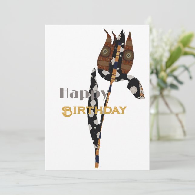 Happy Birthday Flat Holiday Card (Standing Front)