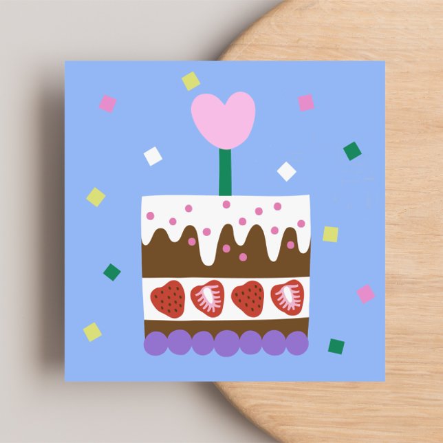 HAPPY BIRTHDAY Flat Note Card (Creator Uploaded)