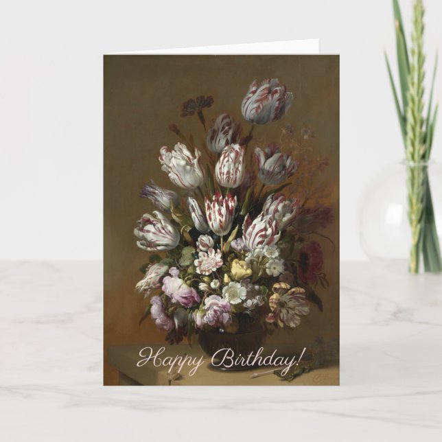 Happy Birthday - Floral Bouquet | Dutch Fine Art Card (Front)
