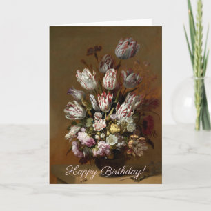Happy Birthday - Floral Bouquet   Dutch Fine Art Card