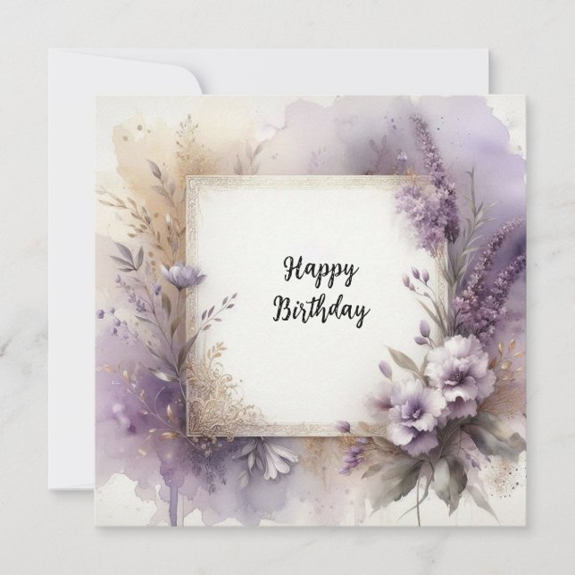 happy birthday floral card (Front)