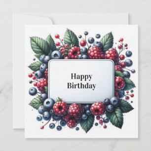 happy birthday floral card