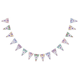 Happy Birthday Floral Girls Name Party Bunting