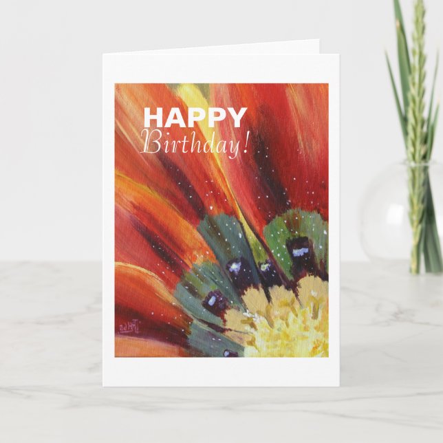 Happy Birthday Floral Postcard (Front)