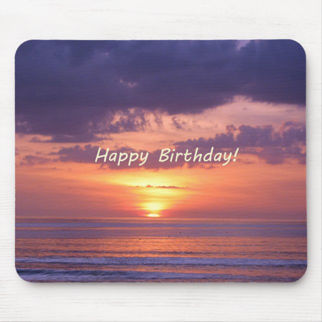 Happy Birthday Florida Beach Sunset Mouse Pad (Front)