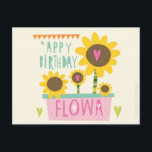 Happy Birthday Flowa - Manchester Card<br><div class="desc">Happy Birthday Flowa - Manchester and the North West Postcard North Divide – A design led range of Greeting Cards for Manchester and the North West created by Wotmalike Ltd. Perfect for Mancs everywhere. Our stylish Manchester Cards are available in several designs. We cover many occasions, so if your friend...</div>