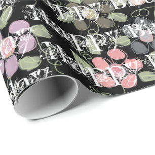 Happy Birthday Flowered Gift Wrap