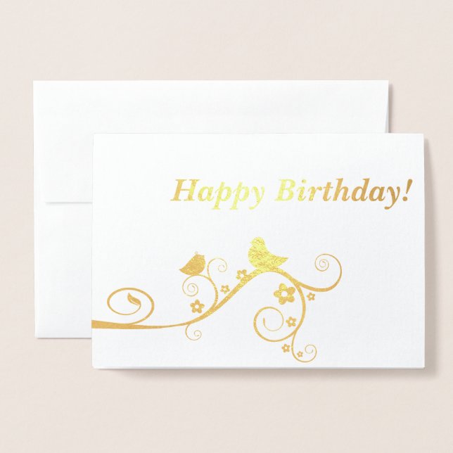 Happy Birthday! Foil Card (Front With Envelope)