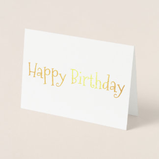 Happy Birthday Foil Card