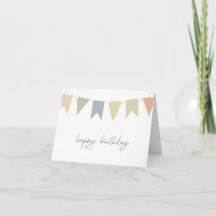 Happy Birthday Folded Greeting Card