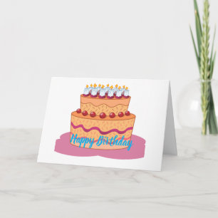 Happy Birthday Folded Greeting Card