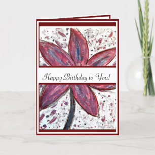 Happy Birthday Folded Thank You Card