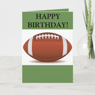 Happy Birthday Football Card