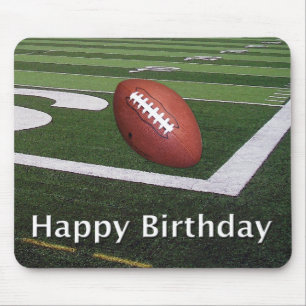 Happy Birthday Football Fanatic Mouse Pad