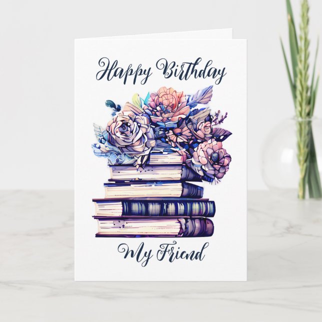 Happy Birthday for a Book Lover Card (Front)