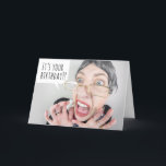 Happy Birthday For Anyone Funny Old Lady Screaming Holiday Card<br><div class="desc">Send this screaming older woman who thinks the recipient has reached an age that is scary,  to say happy birthday in a mean and funny way!</div>