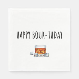Happy Birthday for Bourbon Lover Napkin