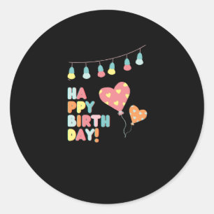 Happy birthday for children classic round sticker