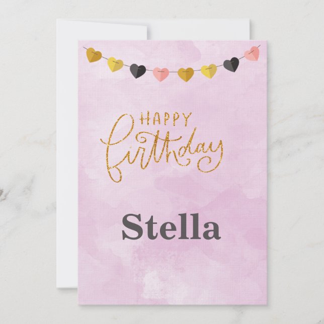 Happy Birthday for Her Invitation (Front)