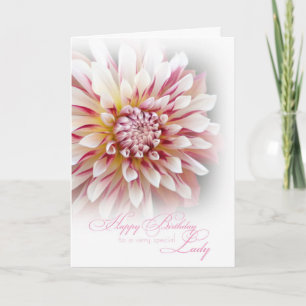 Happy Birthday for Lady Card/ Dahlia Card