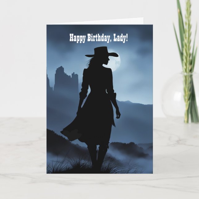 Happy Birthday For Strong Lady Woman Female  Card (Front)