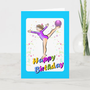 Happy birthday for the beautiful team gymnast card