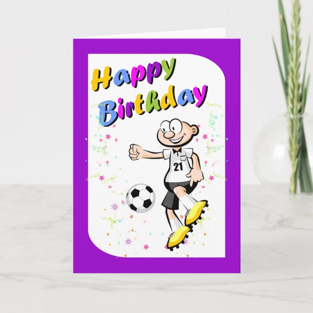 Happy birthday for the bravest soccer player card (Front)