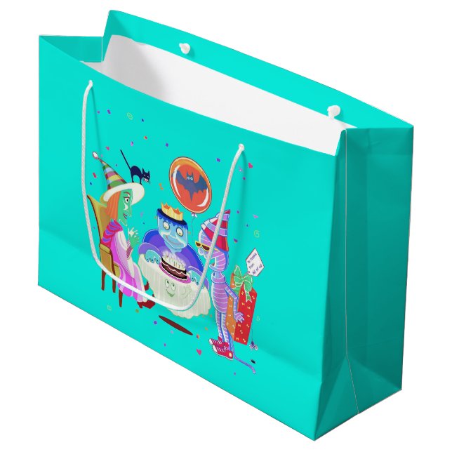 Happy Birthday Frankie (colour) large gift bag (Front Angled)