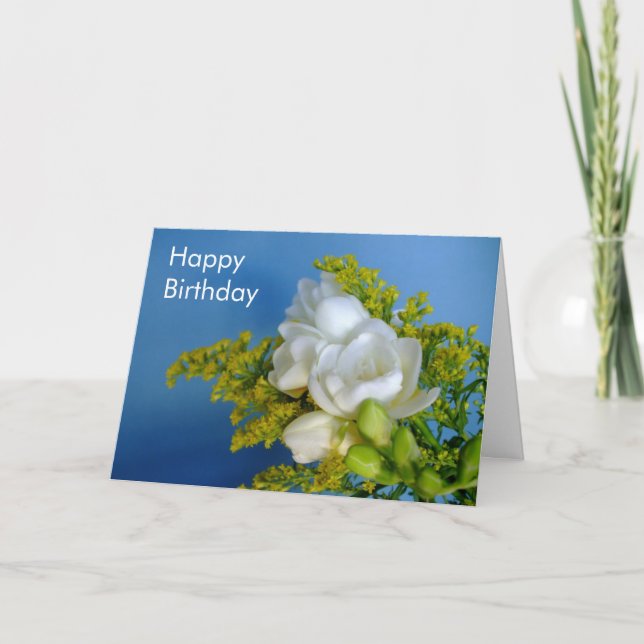 Happy Birthday - Freesia Card (Front)