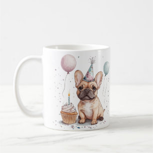 Happy Birthday French Bulldog Coffee Mug