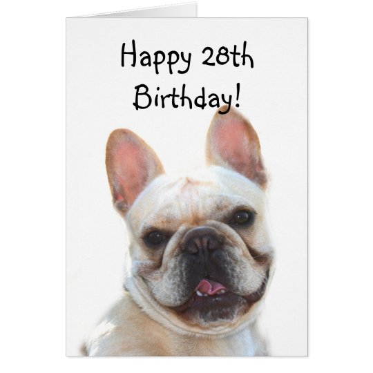 Happy Birthday French Bulldog Greeting Card