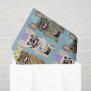Happy Birthday! French Bulldogs Tissue Paper