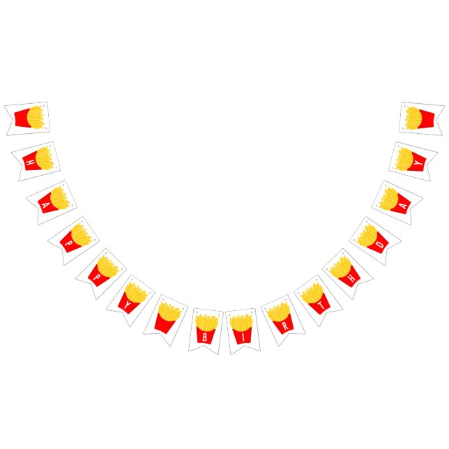 Happy Birthday French Fries Bunting (All)