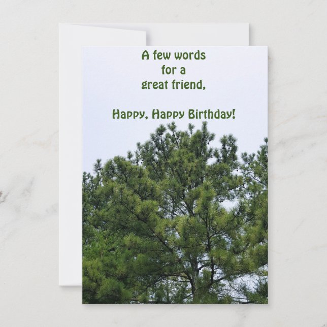 Happy Birthday Friend Flat Greeting Card (Front)