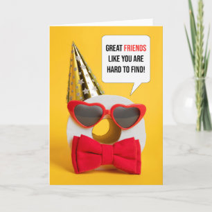 Happy Birthday Friend Toilet Paper Humour Holiday Card