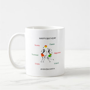 Happy Birthday Friend's Happiness Dance Coffee Mug