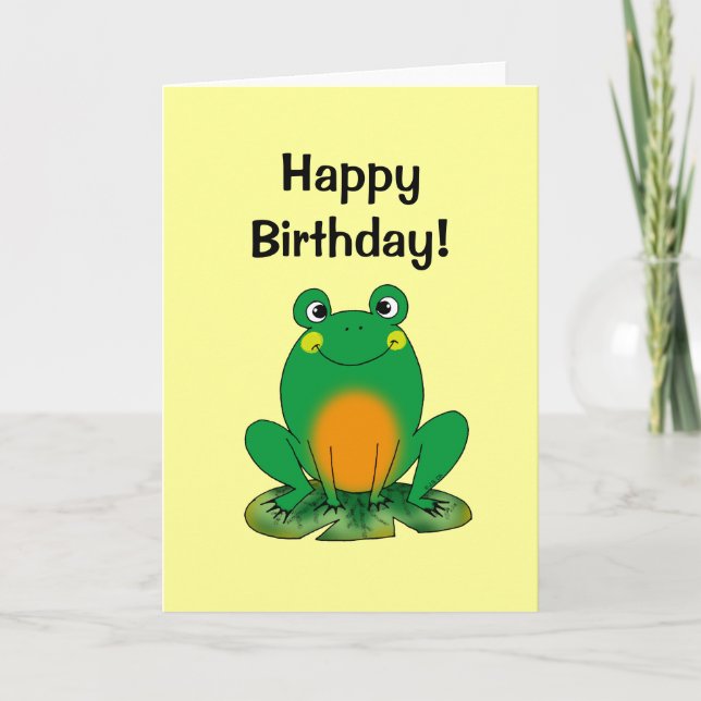 Happy birthday! (frog) card (Front)