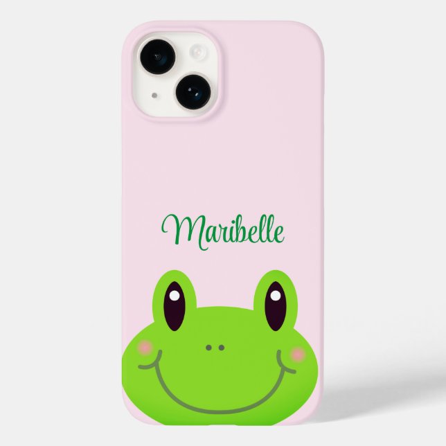 Happy Birthday Frog Cute Pink Case-Mate iPhone Case (Back)