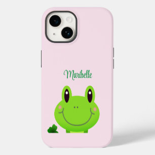 Happy Birthday Frog Cute Pink iPhone 14 Case