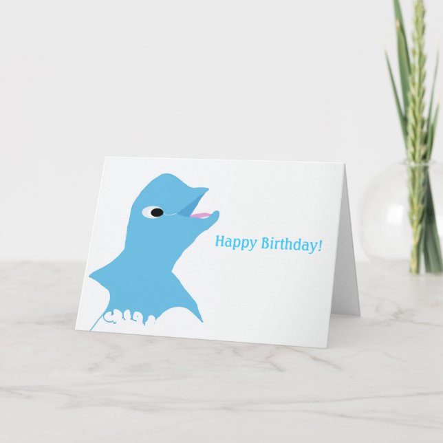 Happy Birthday from a Dolphin Card (Front)