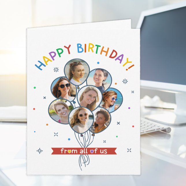 Happy Birthday From All of Us Card – Colourful Bal (HAPPY BIRTHDAY CARD)