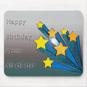 Happy Birthday From All Of Us Stars Mouse Pad